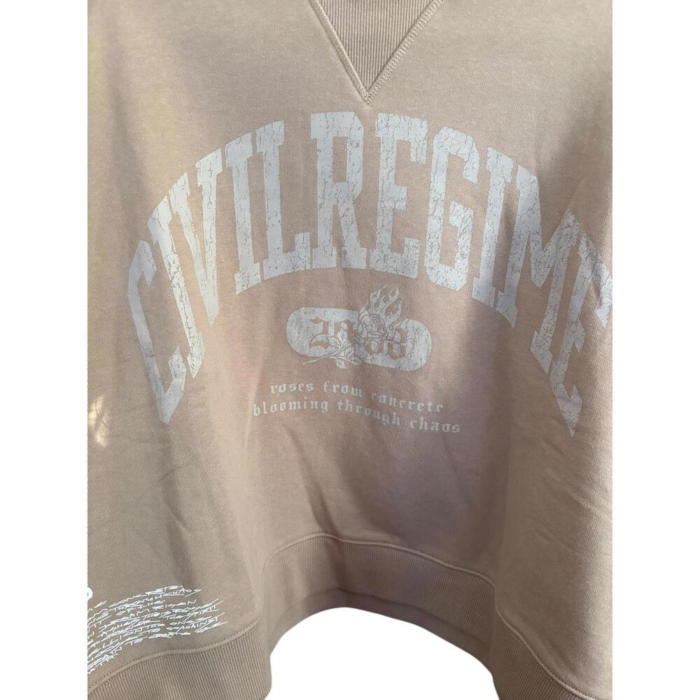 Civil Regime Cropped Crewneck - Size Large